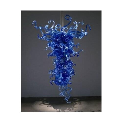 Modern Art Decoration Blue Colored Modern Italy Designer Style Murano Glass Material Hotel Custom Made Chandelier