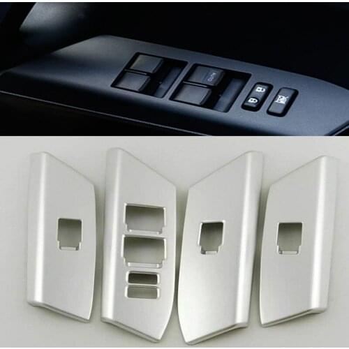 Car Styling Window Switch Cover For Toyota RAV4 RAV 4 Window Button Panel Cover Sticker For RAV4 2014-2016 2017 Car Sticker