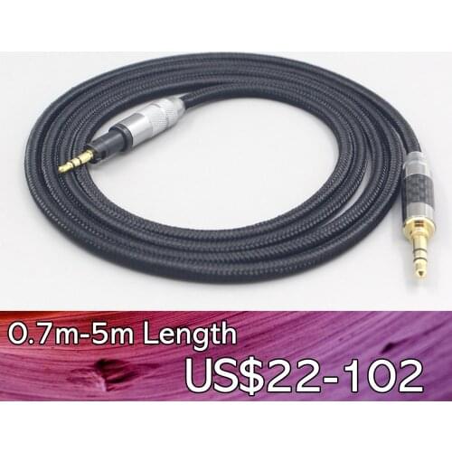 LN007538 6.5mm XLR 4.4mm Super Soft Headphone Nylon OFC Cable For Sennheiser Momentum 1.0 2.0 Earphone Headset