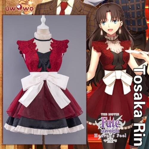 Pre-sale Game Fate/Stay Night Tosaka Rin Cosplay Costume Fashion Formal Dress Female Role Play Girls Costumes Outfits