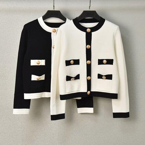 Autumn Womens O-neck knitted jackets Fashion OL elegant Cardigans Top C023