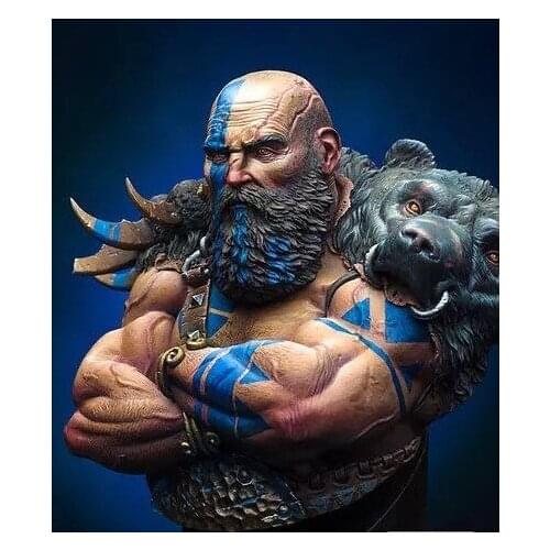1/9 Scale Resin Bust Barbarian Miniatures Unpainted Resin Model Kit Figure Free Shipping
