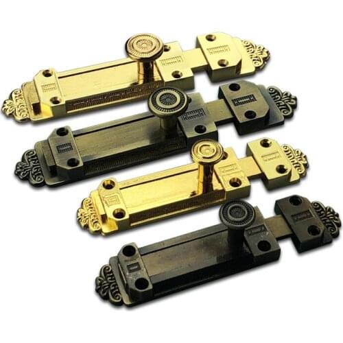 1PCS Vintage Door Latch Zinc Alloy Sliding Lock Hidden Hasps Anti-theft Safety Door Buckle Bolts Furniture Hardware Accessories