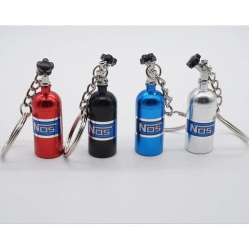10pcs Nitrogen Bottle Metal Keychain Key Ring Holder Car Keychain Pendant Jewelry for Women Men Unique Mini Keyring