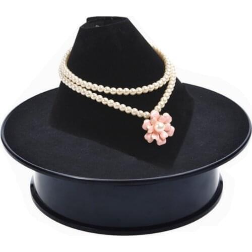 2 pieces/lot Black Velvet Top Motorized Rotating Display Turntable Ideal for Jewelry Hobby Collectible Product