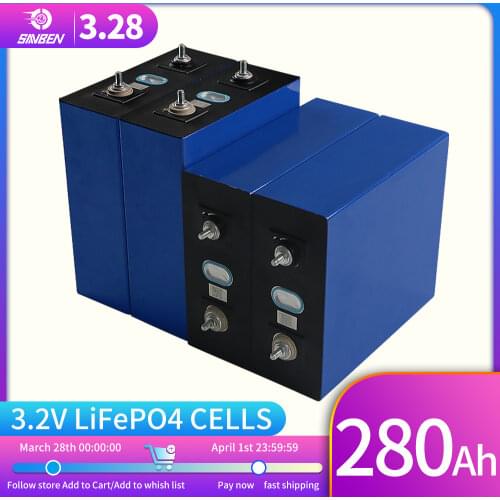 New lifepo4 battery 4-32pcs 3.2v 280Ah used for Rechargeable Battery 280Ah battery packs with Busbar EU US tax free