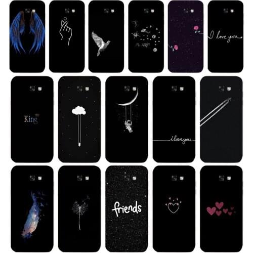 45 Line Art Face Abstract Pattern Soft Silicone Tpu Cover phone Case for Samsung Galaxy A5 2015 2016 A7 2017 A8 Plus A9 2018 A80