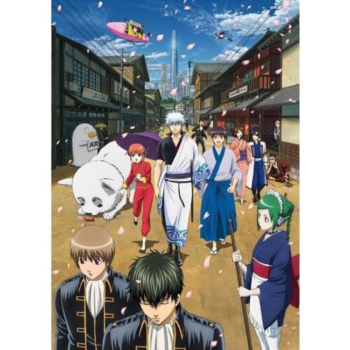 5d Diy Diamond Painting Wall Art Gintama Anime Role Handmade Cross Stitch Picture Home Decal Full Square Drill Embroidery Gifts