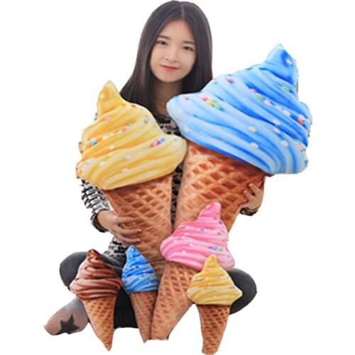 Kids Plush Toy Ice Cream Baby Kids Christmas Birthday Stuffed Plush Toy Gift Pillow
