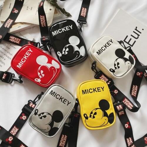 Disney Mickey Mouse Childrens Messenger Bag Cartoon Mickey Minnie Mouse Children Shoulder Bag Boy Girl Chest Bags Waist Bags