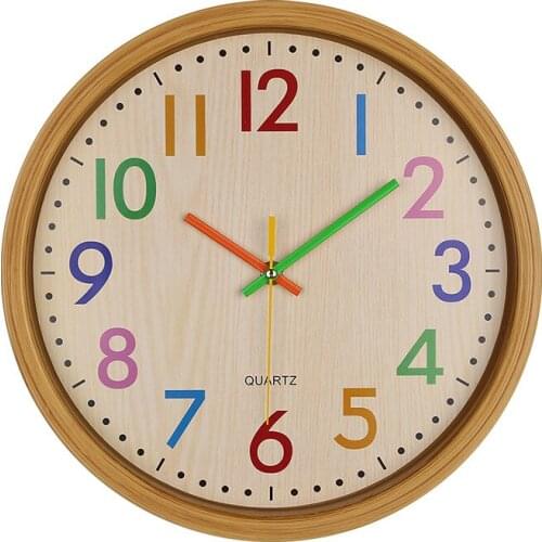 Childrens Wall Clock Nordic Childrens Room Decoration Kitchen Clock Home Decor Kindergarten Modern Design Wall Clock 12 Inch