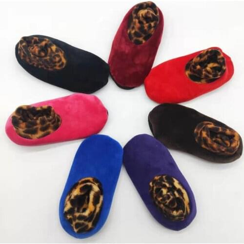 Toddler Winter Warm Cute Leopard Print Floor Socks Fleece Non Slip Home Indoor Slippers Socks for Kids Baby