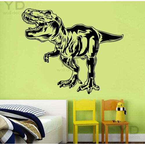 Home Deocration Wall Sticker T-rex Dinosaur Jurassic Park World Decals Wall Decor for Boys Childrens Kids Room Wallpaper S309