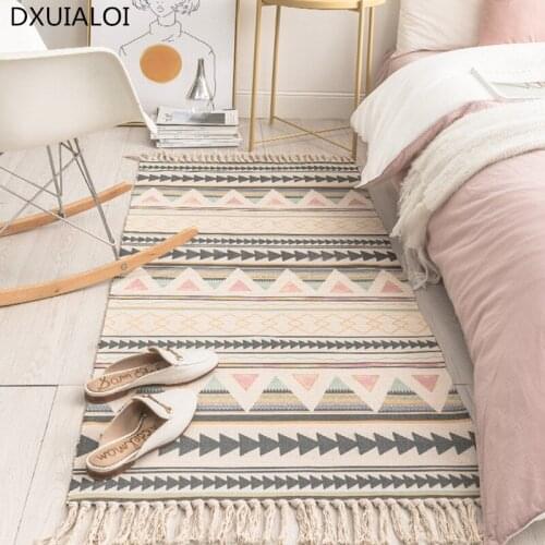 Ethnic style home decoration cotton mat floor bedroom doormat bedside mat door mat alfombras para la sala moderna christmas rug