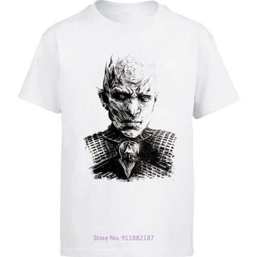 New Mens Short Sleeve t-shirt The Night King Awesome Pencil Drawing Printed Tshirt Harajuku Streetwear Tees Tops men clothing