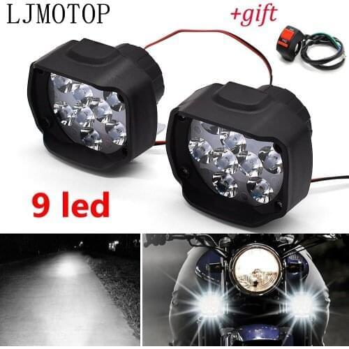 Hot Motorcycle Led Lamps Waterproof Fog Spot Headlight 10W With Switch For Suzuki GSR600 GSR750 GSXS750 GSXR600 RM85 RM125 RM250