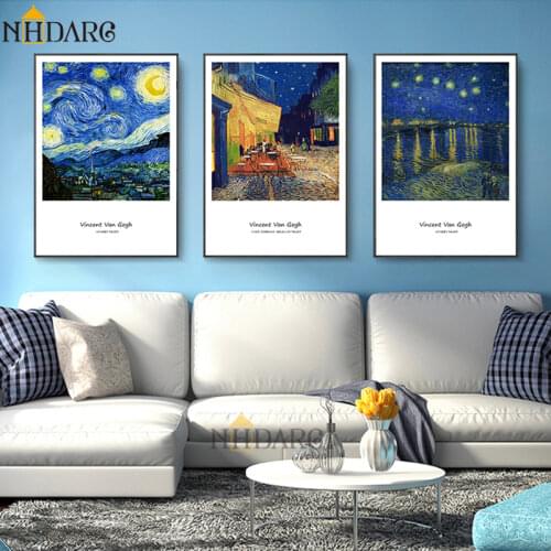 A Collection of Van Gogh Works 23 Pics Canvas Print Painting Poster Wall Pictures for Living Room Classic Artist Art Home Decor