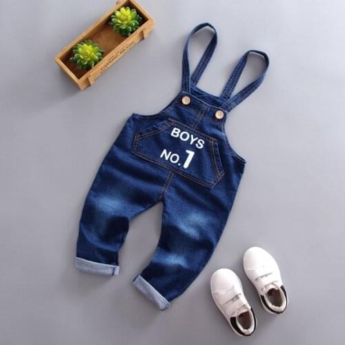 Baby Boy Overalls Clothing Fashion Jeans Toddler Kids Pants Children Casual Clothes Letter Printed Spring Summer Costume 2019