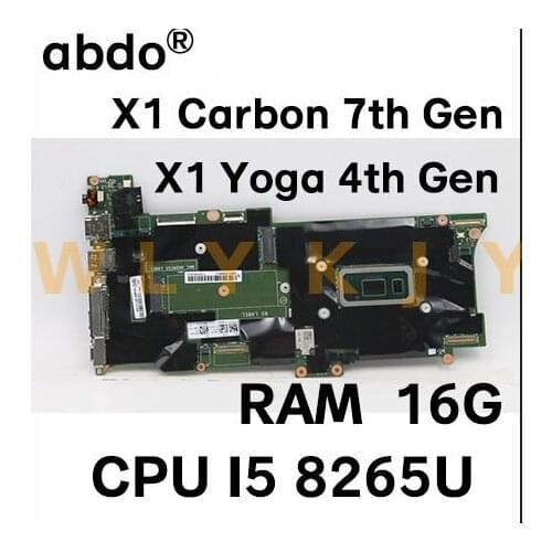 For Lenovo ThinkPad X1 Carbon 7th Gen / X1 Yoga 4th Gen laptop motherboard with CPU I5 8265U / 8365 RAM 16G 100% test work