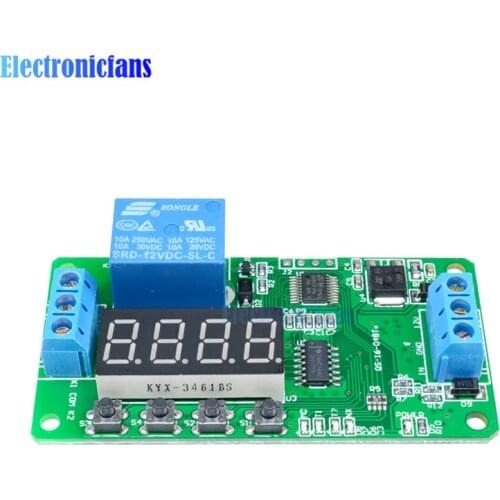 Multifunction Self-lock Relay DC 12V PLC Cycle Timer Module Delay Time Relay Switch Module