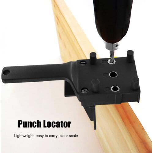 6/8/10mm Vertical Pocket Hole Wood Dowelling Jig Kit Punching Hole Locator Handheld Drill Guide Puncher DIY Woodworking Tools