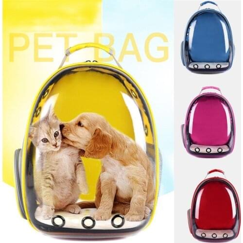 Cat Backpack Transparent Carrying Bag Breathable Pet Carriers Bag Outdoor Travel Backpack Transport for Pet Cats and Small Dogs
