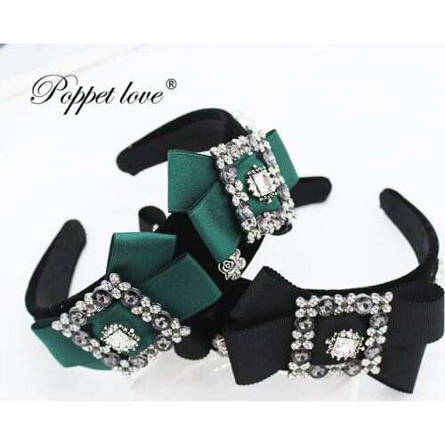 Luxury Gold Crystal Bow Flower Tiaras Rhinestone Coronal Bride Headpiece Princess Wedding Headdress Fine Jewelry