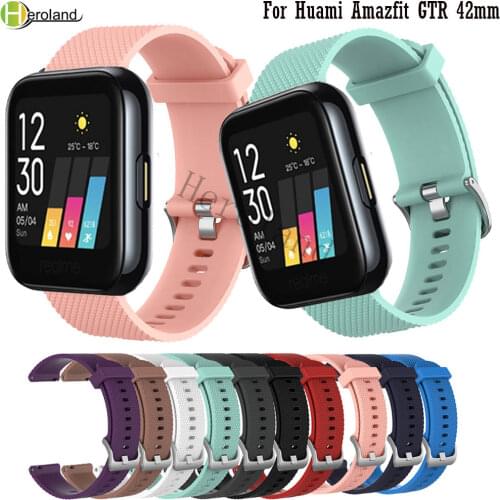 Hero Iand silicone 20mm Watch strap band For Realme Watch Sport Smart Wristbands For Samsung Galaxy watch active2 40mm 44mm belt