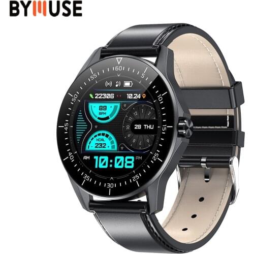 BYMUSE L60 SmartWatch Men Heart Rate Blood Pressure Monitor BT Call Waterproof Fitness Watches VS L15 L19 GT2 Smart Watch