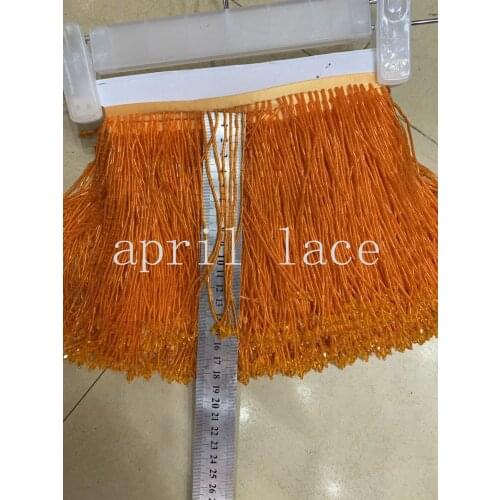 Ss004# 5 yards /bag orange 15cm width ribbon pendant fringe tassel for bridal gown wedding/dress decoration