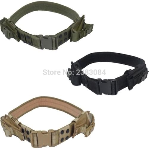 Tactical Military Adjustable Waist Belt With Magazine Pouch for Army Training Webbing Buckle Waist Belt Outdoor Hunting Waist