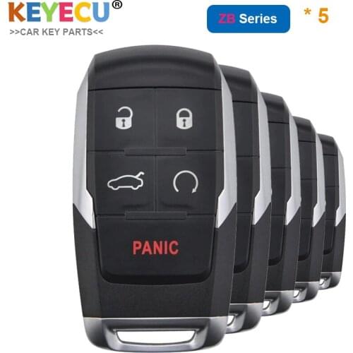 5Pcs KEYDIY ZB18 ZB Series for Dodge RAM Style Smart Universal KD Remote Car Key - 4 Button - for KD-X2 KD900 Mini KD Key Tool