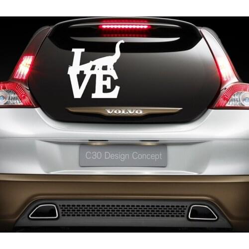 EmpireYing 3 Size 8 Colors Bronsaurus Love Car Sticker Bumper Door Vinyl Decal Jurassic Tyrannosaurus Rex Dinosaur Fossils Gifts