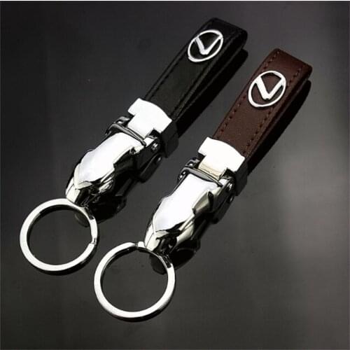 High Quality leather & Stainless steelcorium car keychain metal key chain ring 001 & 008 & 010