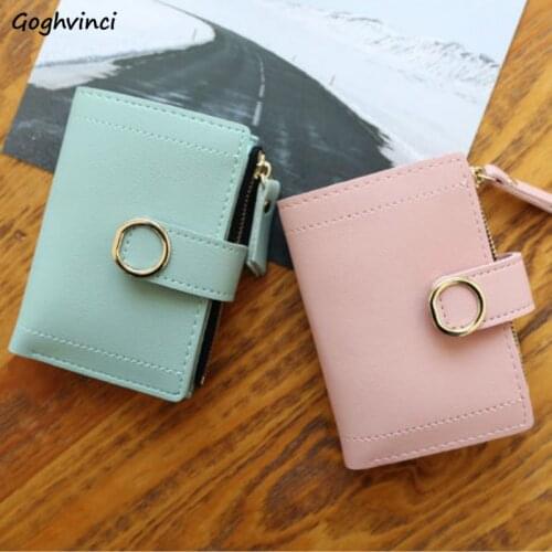 Wallets Women Zipper Solid Simple PU Leathers Casual Chic Fashion Money Bag Elegant Womens Fashion Korean Style Hasp Card Holder