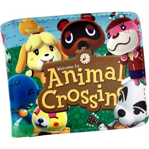 Animal Crossing Teen-ages PU Faux Leather Bi-fold Wallet ID Card Holder Coin Short Purse
