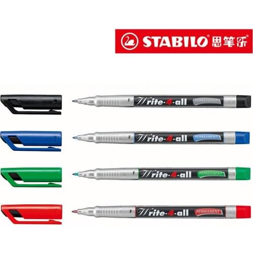 1Pcs Stabilo 156 Oily Single Head Marker Hand-painted Design Disc Special Water Color Pen Student Painting Pen 4 Color