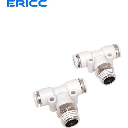 10pcs High Quality PB 4 6 8 10 12mm Hose Tube Air Fitting 1/4" 1/8" 3/8" 1/2"BSPT Male Thread Pipe Coupler Pneumatic Connector