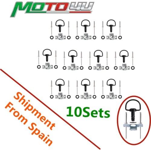 17MM Motorcycle Fairing Fastener Quick Release D-Ring Turn Race Rivet Fastener Universal Fit