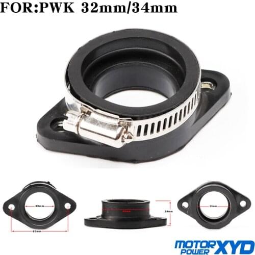 32mm Size Motorcycle Carburetor Adapter Inlet Intake Pipe Rubber Mat Fit For PWK 32/34mm Carburetor UTV ATV Pit Dirt Bike