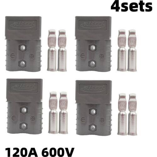 120A 600V Gray SH120 Plug Connector Double Pole with copper Contacts for Solar Panels Caravans Battery