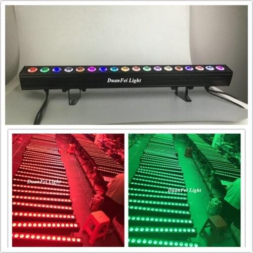 4pieces 18x18w Pixel bar led wall washer rgbwa uv dmx bar led flood wash wall light disco party decoration