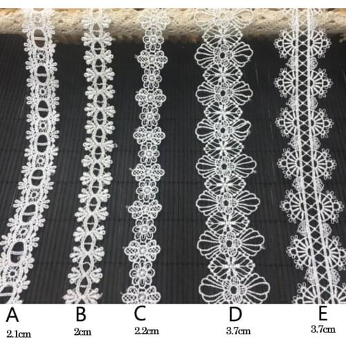 14yards 2-4cm Embroidery lace ribbon Necklace material DIY patchwork Dress edge Garment needlework sewing accessories 615