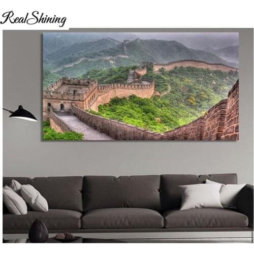 5D DIY Full diamond painting Natural scenery,The Great Wall of China Cross Stitch Diamond Embroidery mosaic fantasy art FS6590