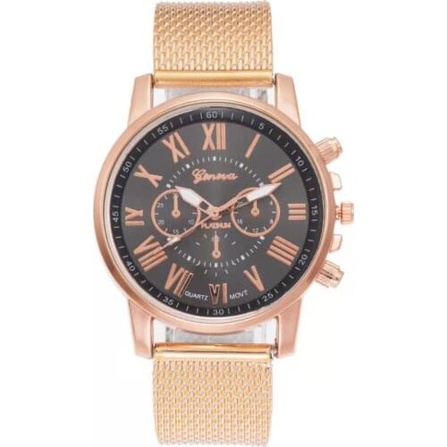 WOKAI Minimalist womens FashionLeisure to restore ancient ways watch Rose gold Mesh Belt Quartz Watch Relogio Masculino