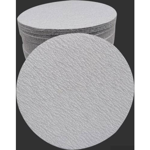 50pcs 5 Inch 125mm White Round Dry Scrub Sandpaper Disk Sand Sheets Grit 60-600 Hook Loop Sanding Disc for Polish