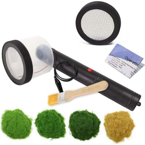 Hot Flocking Kit Static Grass Applicator ABS Mini Flocking Machine with Antislip Handle for DIY Scenic Modelling Sand Table