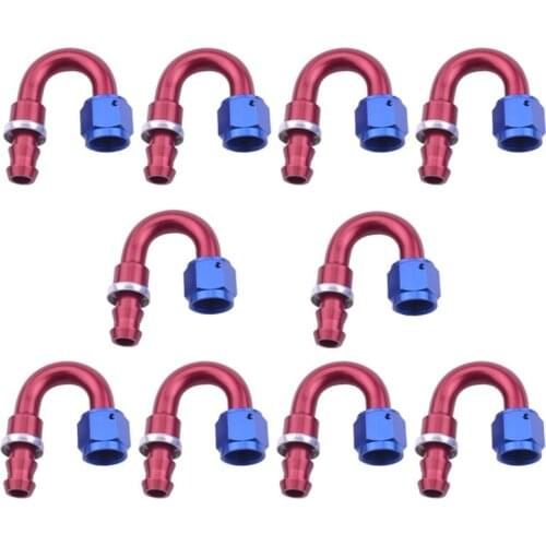 ESPEDER 4 AN Fitting Aluminum 180 Deg. Push-on Lock Fuel / Oil / Hose Fitting