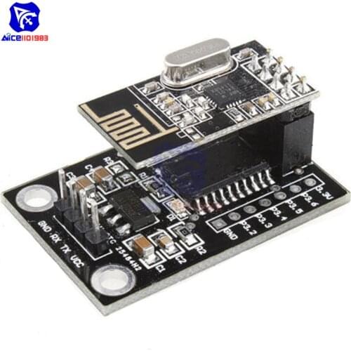 MCU STC15F204 Wireless Development Board NRF24L01 Socket Module with NRF24L01 8 Pin Wireless Serial Interface Module for Arduino