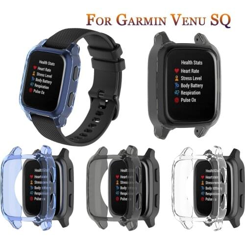 Fashion Soft Ultra-Slim TPU Protection Silicone Half pack Case Cover For Garmin venu SQ Replacement Case Smart Watch Accessories